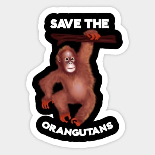 Save the Orangutans, Monkey Awareness Sticker